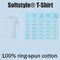 Gildan Unisex Softstyle Cotton Solid Color T-Shirt, Crewneck Everyday Basic Light Blue Tee